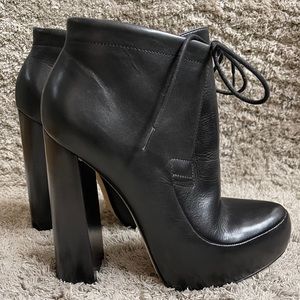 ALEXANDER WANG Constance black platform boots